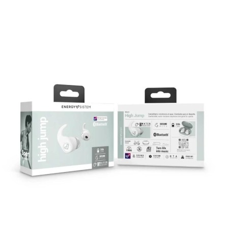 Auriculares energy sistem high jump inalambrico blanco