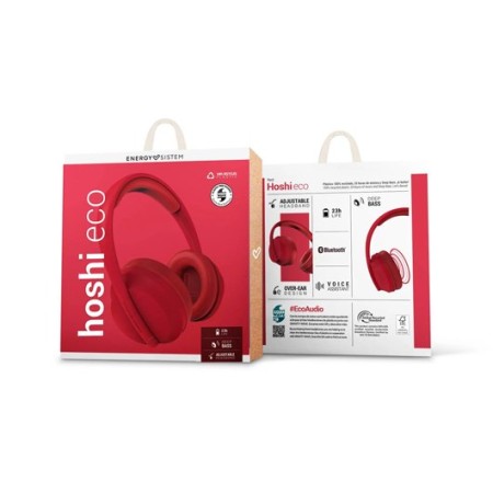Auriculares energy sistem hoshi eco red bluetooth rojo