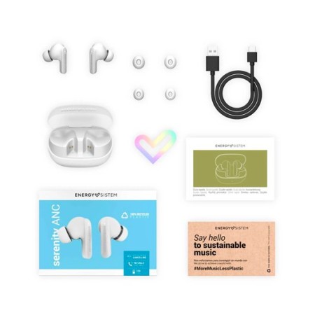 Auriculares energy sistem serenity anc inalambrico blanco