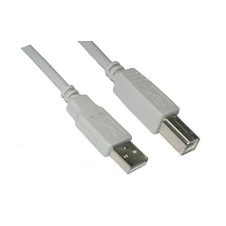 Cable USB 2.0 Impresora Nanocable 10.01.0103/ USB Tipo-B Macho - USB Macho/ 1.8m/ Beige
