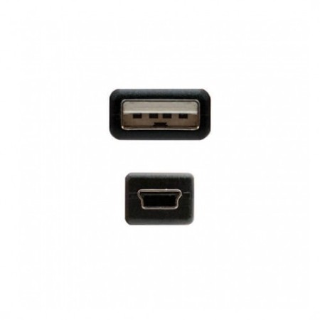 Cable USB 2.0 Nanocable 10.01.0402/ USB Macho - MiniUSB Macho/ 1.8m/ Negro