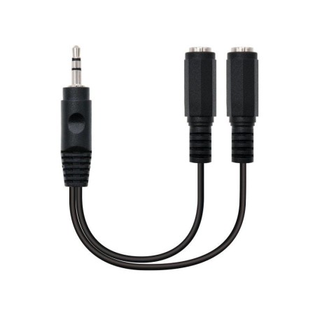 Nanocable Cable Audio Estéreo 2Jack 3.5H Jack 3.5M
