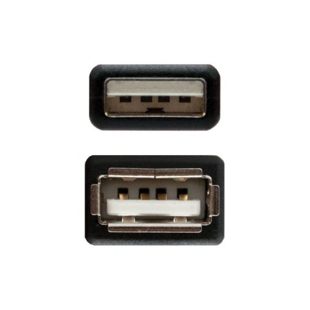 Cable alargador nanocable usb - a 2.0 a usb - a 2.0 1.8m negro macho - hembra