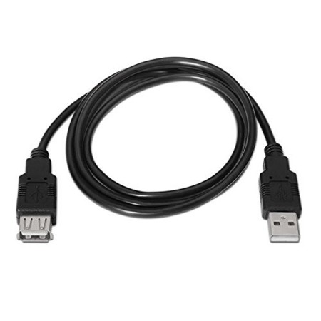 Cable alargador nanocable usb - a 2.0 a usb - a 2.0 1.8m negro macho - hembra
