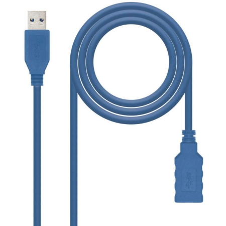 Nanocable Cable USB 3.0, A/M-A/H, Azul, 1 m