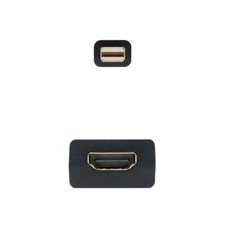 Cable nanocable conversor minidisplay port a hdmi macho - hembra 15cm negro