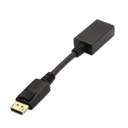 Adaptador displayport a hdmi nanocable macho - hembra 15cm negro
