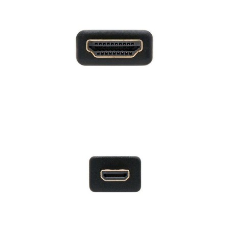 Cable micro hdmi tipo d a hdmi tipo a nanocable 1.8m negro 1.8m - macho a macho - alta velocidad - negro
