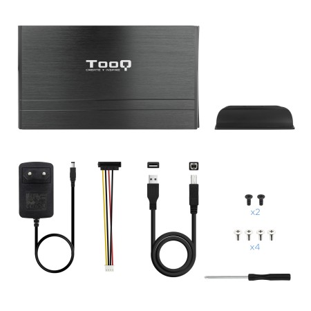 Caja Externa para Disco Duro de 3.5″ TooQ TQE-3520B/ USB 2.0