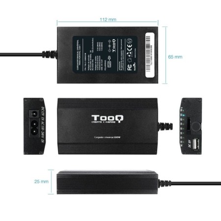 Tooq Cargador portátil 100W 3en1 12 conectores