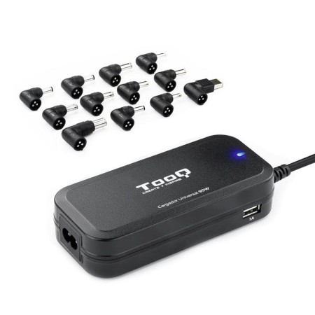 Cargador automatico universal tooq tqlc - 90bs02at 90w 2xusb 12 conectores