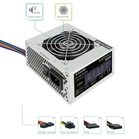 Fuente alimentacion tooq ep - ii sfx matx tqep - 500s - sfx 500w