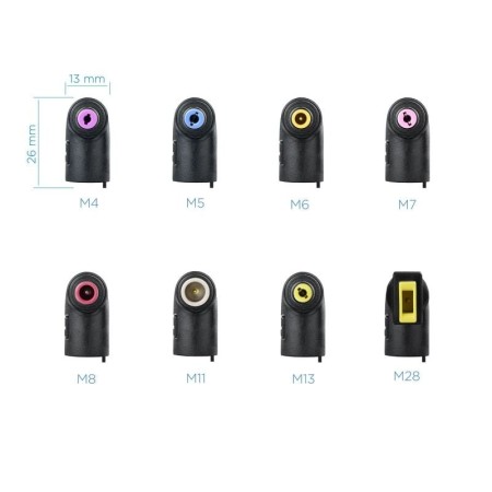 Cargador de Portátil TooQ TQLC-65BS02AT/ 65W/ 1xUSB/ Automático/ 8 Conectores/ Voltaje 18.5-20V/ 1 USB