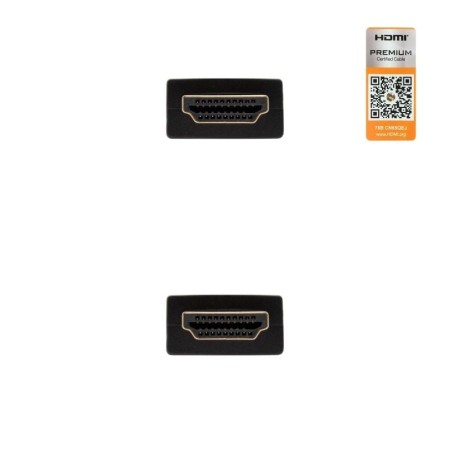 Cable hdmi 2.0 premium tipo a a hdmi tipo a nanocable 3m - macho - macho - alta velocidad - 4k - 18gbps - negro
