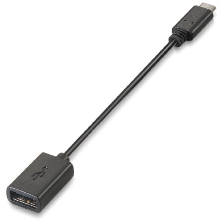 Cable USB 2.0 Tipo-C Nanocable 10.01.2400/ USB Tipo-C Macho - USB Hembra/ 480Mbps/ 15cm/ Negro