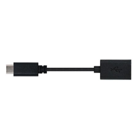 Cable USB 2.0 Tipo-C Nanocable 10.01.2400/ USB Tipo-C Macho - USB Hembra/ 480Mbps/ 15cm/ Negro