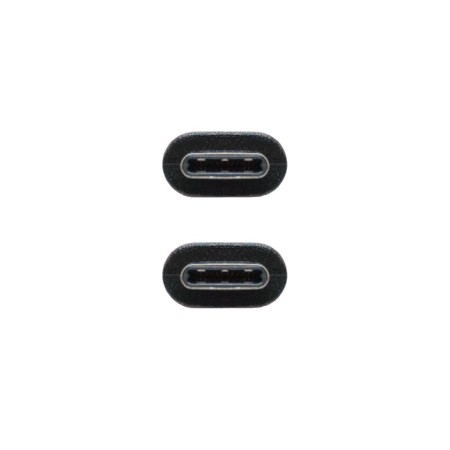 Cable USB 3.2 Tipo-C Nanocable 10.01.4101/ USB Tipo-C Macho - USB Tipo-C Macho/ hasta 100W/ 1m/ Negro