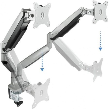 Soporte mesa monitor tooq db3132tnr - s 13 pulgadas - 32 pulgadas 2 brazos carga maxima max 9kg - brazo