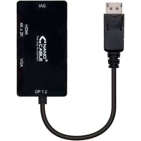 Nanocable Conversor Displayport A VGA/DVI/HDMI