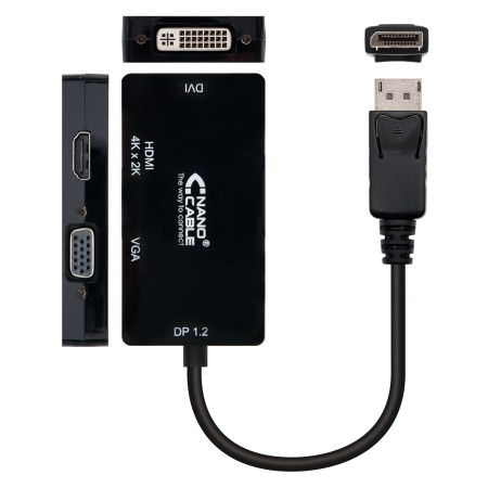 Nanocable Conversor Displayport A VGA/DVI/HDMI