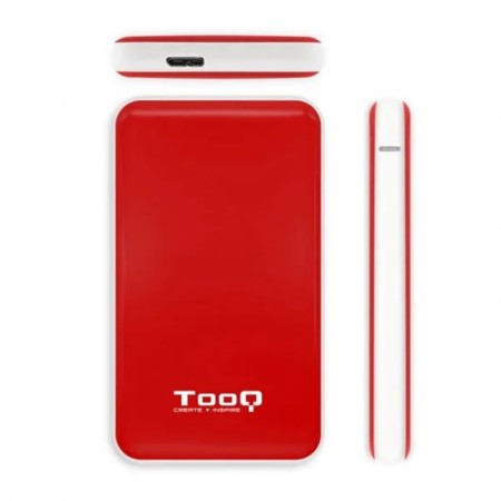 Carcasa disco duro tooq tqe - 2528r 2.5 pulgadas sata3 micro usb roja