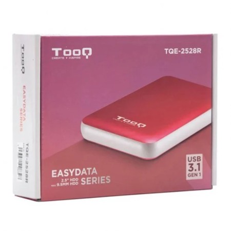 Carcasa disco duro tooq tqe - 2528r 2.5 pulgadas sata3 micro usb roja