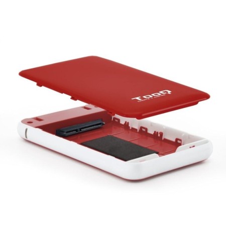Carcasa disco duro tooq tqe - 2528r 2.5 pulgadas sata3 micro usb roja