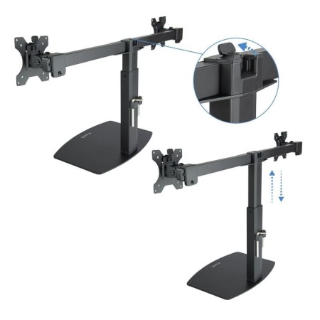 Tooq DB1727TN-B Soporte Monitor Mesa 2Brazos 17-27