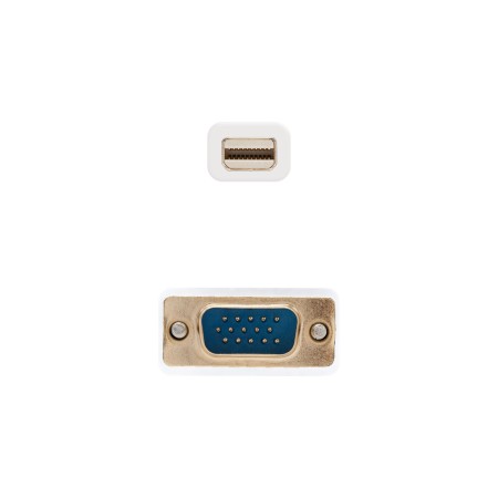 Cable nanocable conversor mini dp a vga mini dp - m - vga - m blanco 3.0 m