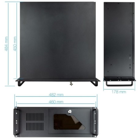 Tooq Caja RACK-406N-USB3 4U 19″ ATX Sin F.A Negro