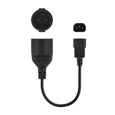 Nanocable Cable Adaptador C14/M a CEE7/H, 25cm