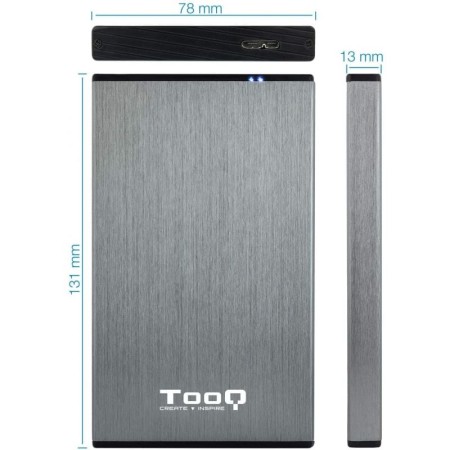 Tooq TQE-2527G Caja HDD 2.5″ USB 3.1 Gen1/USB 3.0