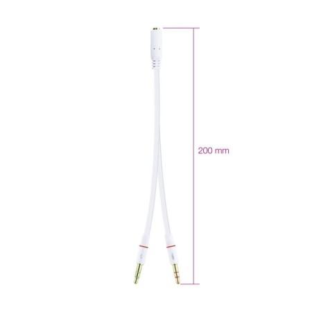 Nanocable Cable Audio Jack 3.5/H 2xJack 3.5/M 20cm