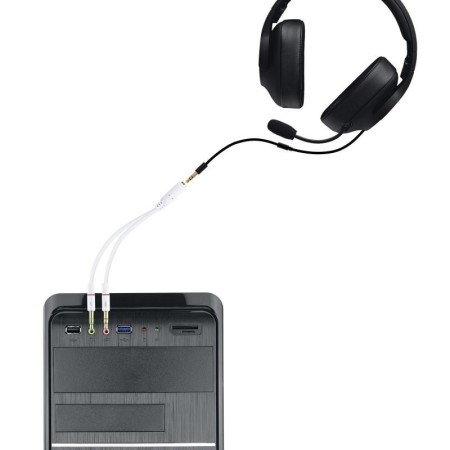 Nanocable Cable Audio Jack 3.5/H 2xJack 3.5/M 20cm