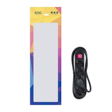 Nanocable Regleta 4 tomas con interruptor Negro