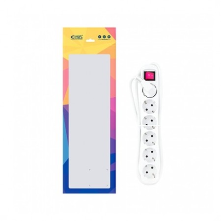 Nanocable Regleta 6 tomas con interruptor Blanca