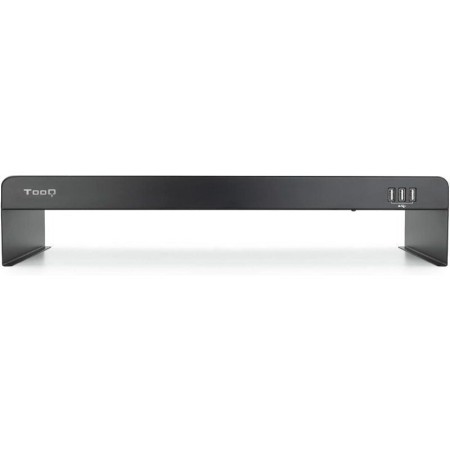 Tooq Soporte elevador monitor/portátil 3xUSB negro
