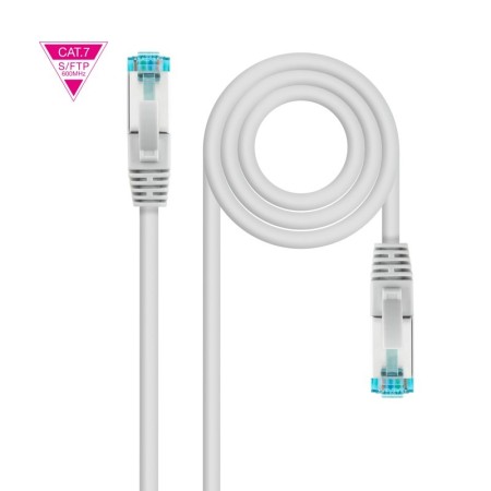 Latiguillo cable red nanocable rj45 lszh cat.7 3m gris 600mhz - 3m - awg26