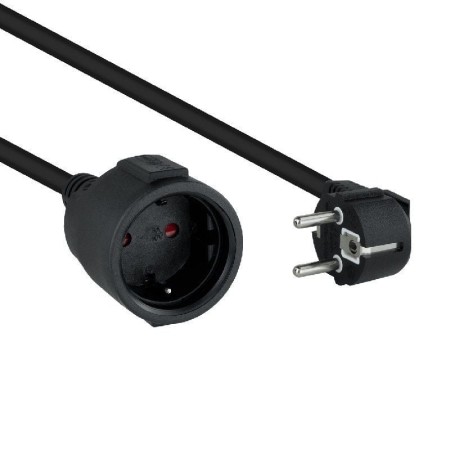 Nanocable Cable Alim. Alargador schuko negro 2 M