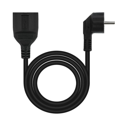 Nanocable Cable Alim. Alargador schuko negro 2 M