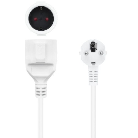 Nanocable Cable Alim. Alargador schuko blanco 5 M