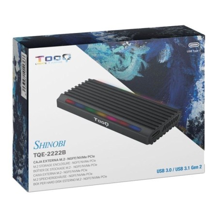 Tooq Caja Externa SSD M.2 NGFF/NVMe USB-C Negro