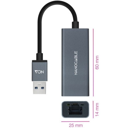 Nanocable Conversor USB 3.0 A Ethernet Gigabit