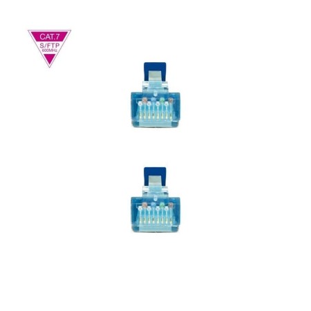 Cable de Red RJ45 SFTP Nanocable 10.20.1700-L25-BL Cat.7/ 25cm/ Azul