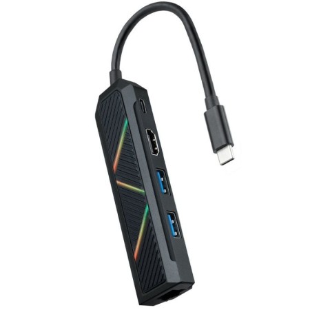 Nanocable Hub USB-C 5 en 1 USB-A+USB-C+HDMI+RJ45