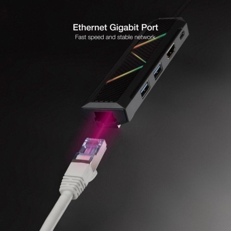 Nanocable Hub USB-C 5 en 1 USB-A+USB-C+HDMI+RJ45