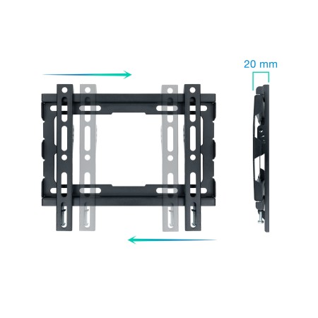 Soporte pared tv television monitor tooq lp1043f - b 23 pulgadas - 43 pulgadas carga maxima 45kg