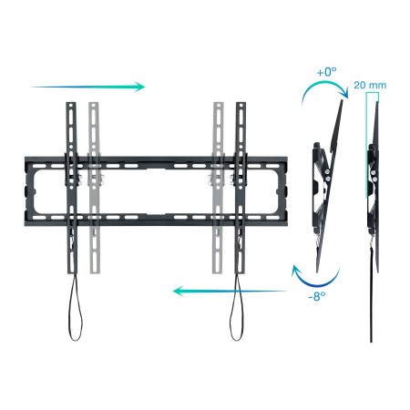 Soporte pared tv television monitor tooq lp1081t - b 37 pulgadas - 80 pulgadas carga maxima 45kg