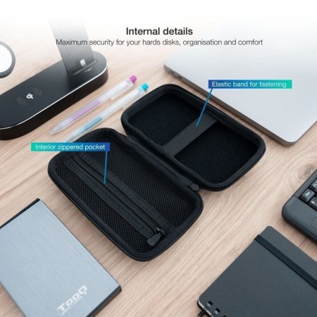 Funda para Disco Externo de 2.5″ TooQ TQBC-E2503B/ Negro