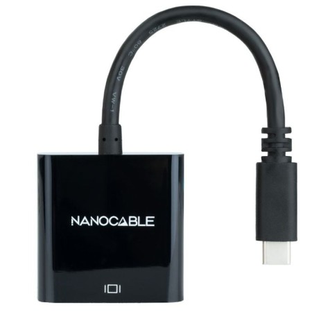 Nanocable Conversor USB-C/M a VGA/H Negro 10cm